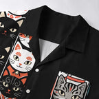 Japanese Cat Hawaiian Shirt for Vacation