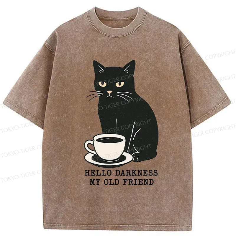 Unique Black Cat Coffee T-Shirt Gift Idea