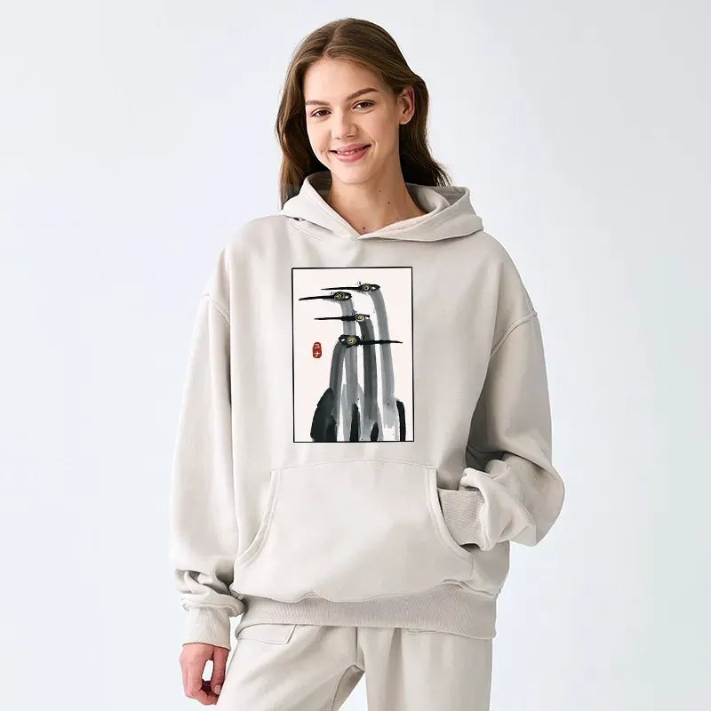 Japanese Crane Hoodie for Anime Convention
