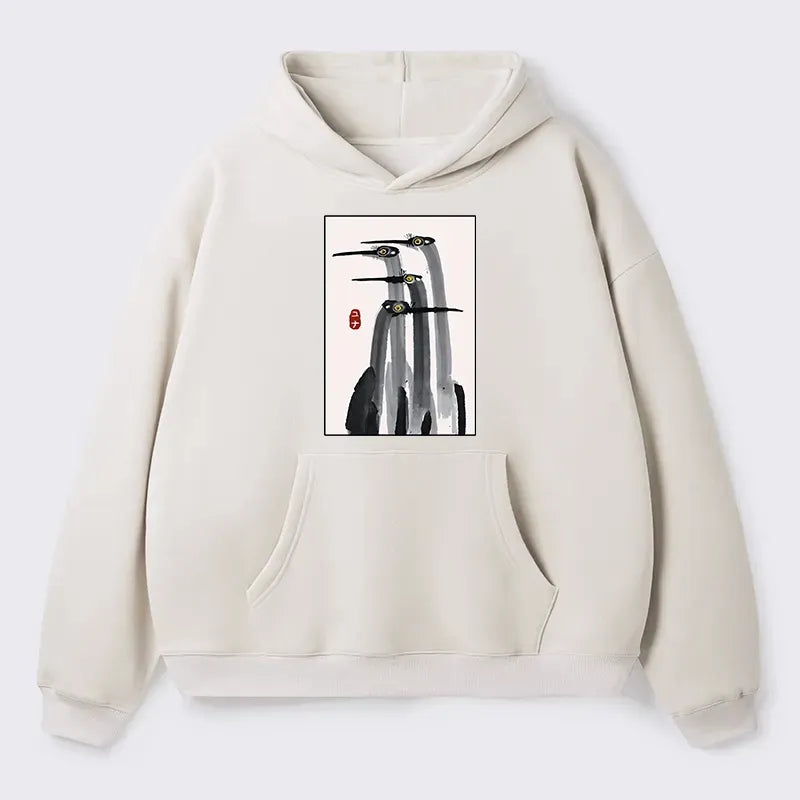 Japanese Crane Hoodie for Anime Convention