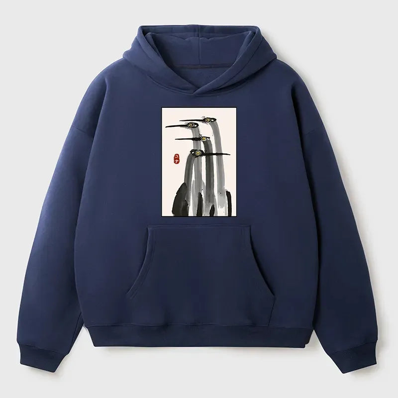 Japanese Crane Hoodie for Anime Convention