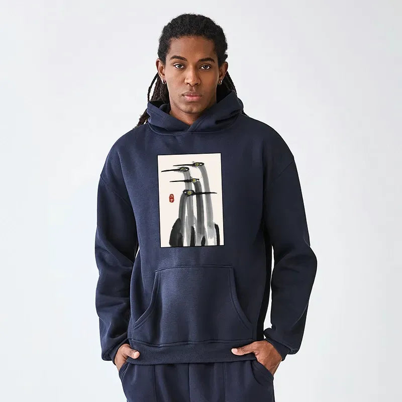 Japanese Crane Hoodie for Anime Convention