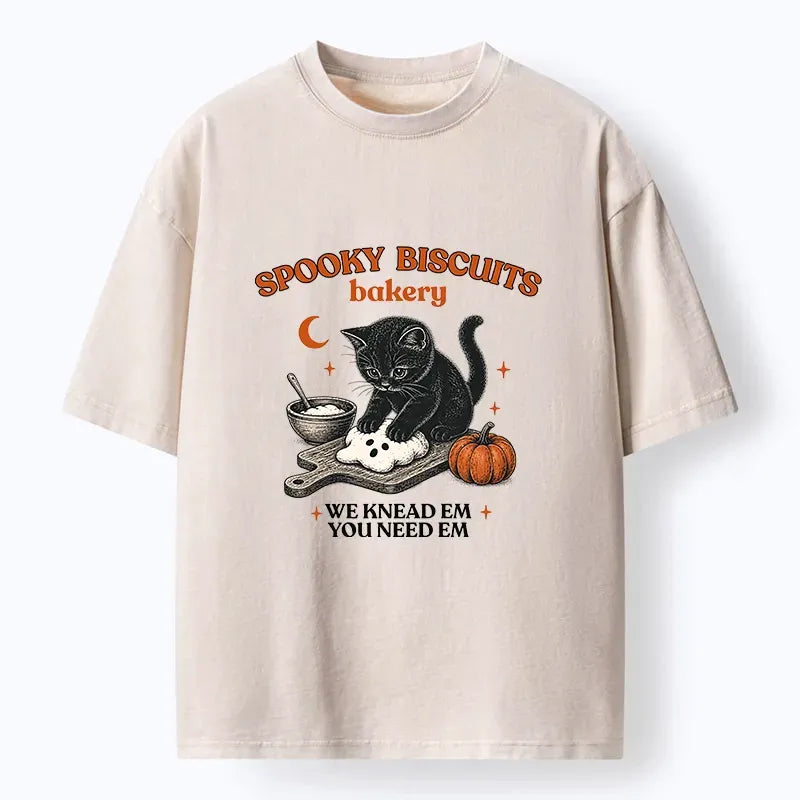 Tokyo?Tiger Kitty Biscuits Halloween Washed T-Shirt