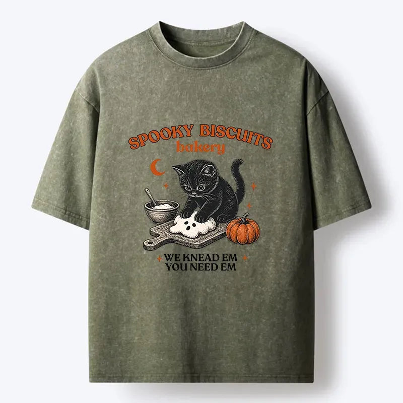 Tokyo?Tiger Kitty Biscuits Halloween Washed T-Shirt
