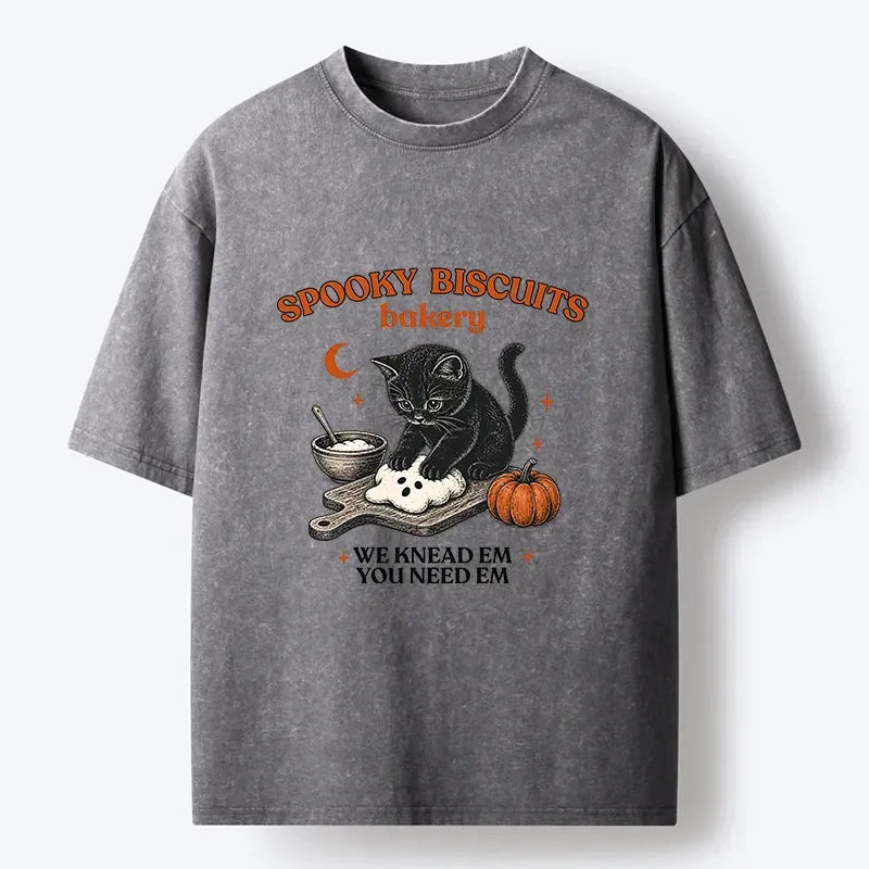 Tokyo?Tiger Kitty Biscuits Halloween Washed T-Shirt