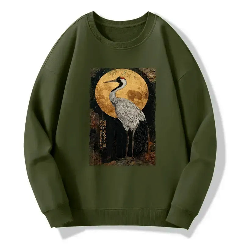 vintage japanese crane sweatshirt free shipping