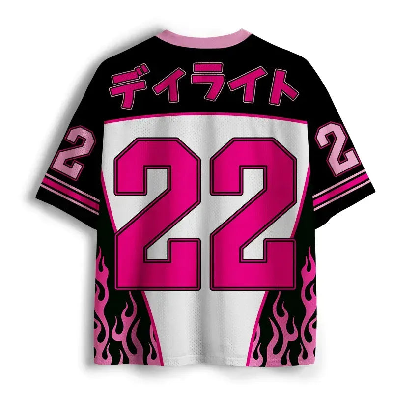 Japanese Black Cat Mesh Jersey for Sports