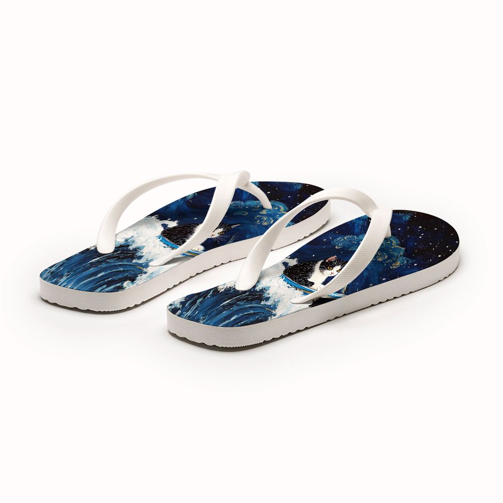 Ukiyo-e Wave Flip Flops On Sale