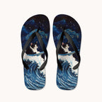 Japanese Vintage Cat Flip Flops for Beach