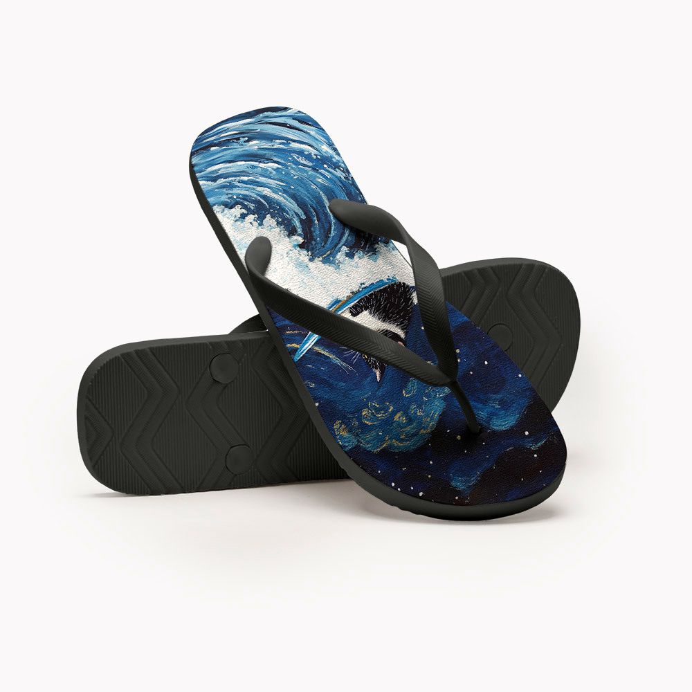 Ukiyo-e Wave Flip Flops On Sale