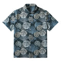 Kyoto-Lion Seashell And Starfish Button-up Shirt