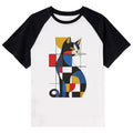 Mondrian Cat Unisex T-shirt for Daily Wear