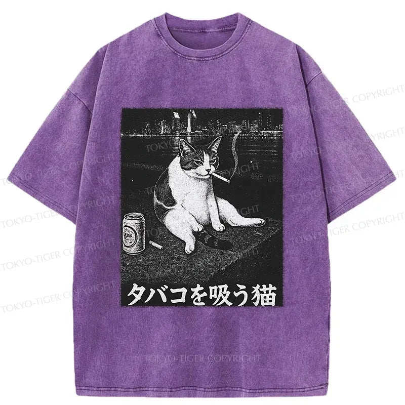 Kyoto Lion Washed T-Shirt for Men