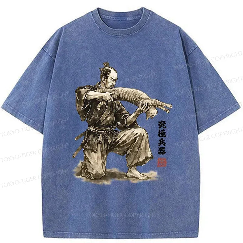 Kyoto-Lion Ultimate Weapon Funny Washed T-Shirt