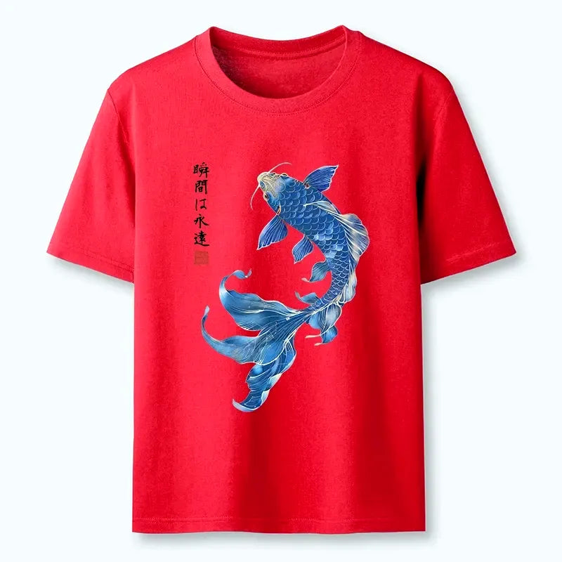 Vintage Japanese Koi Fish T-Shirt Free Shipping