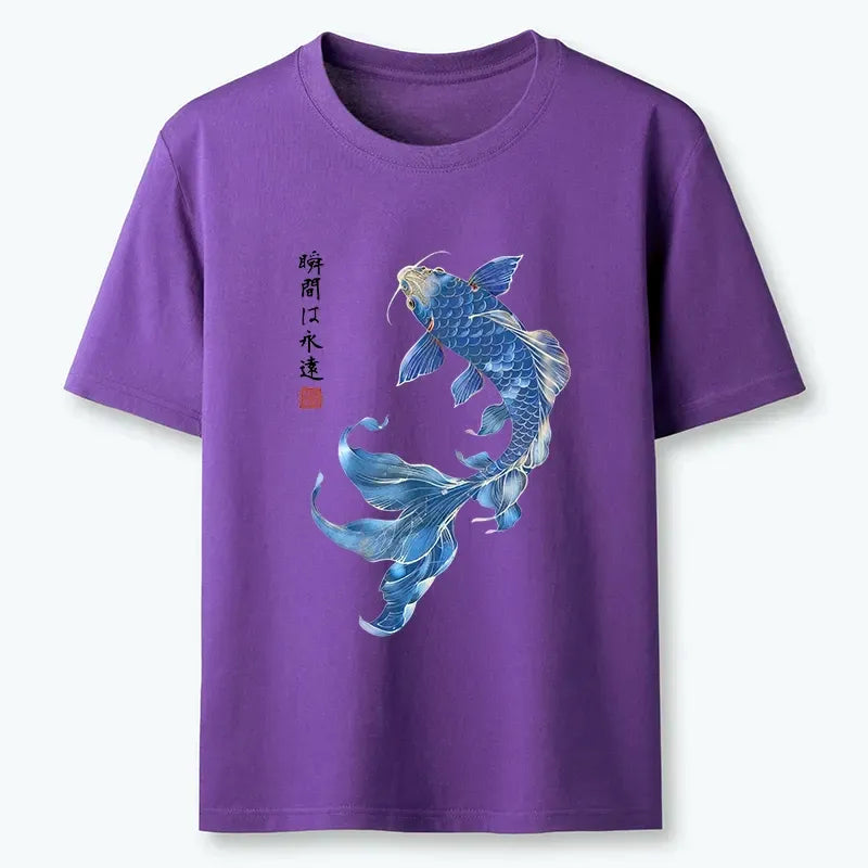 Vintage Japanese Koi Fish T-Shirt Free Shipping