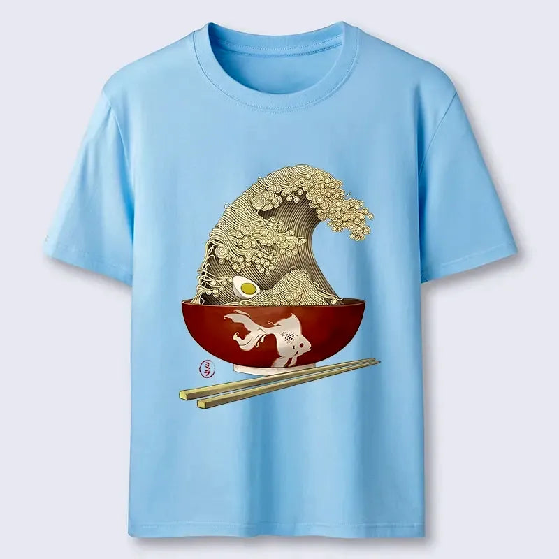 Kyoto-Lion Kanagawa Noodle Wave Food Art Classic T-Shirt