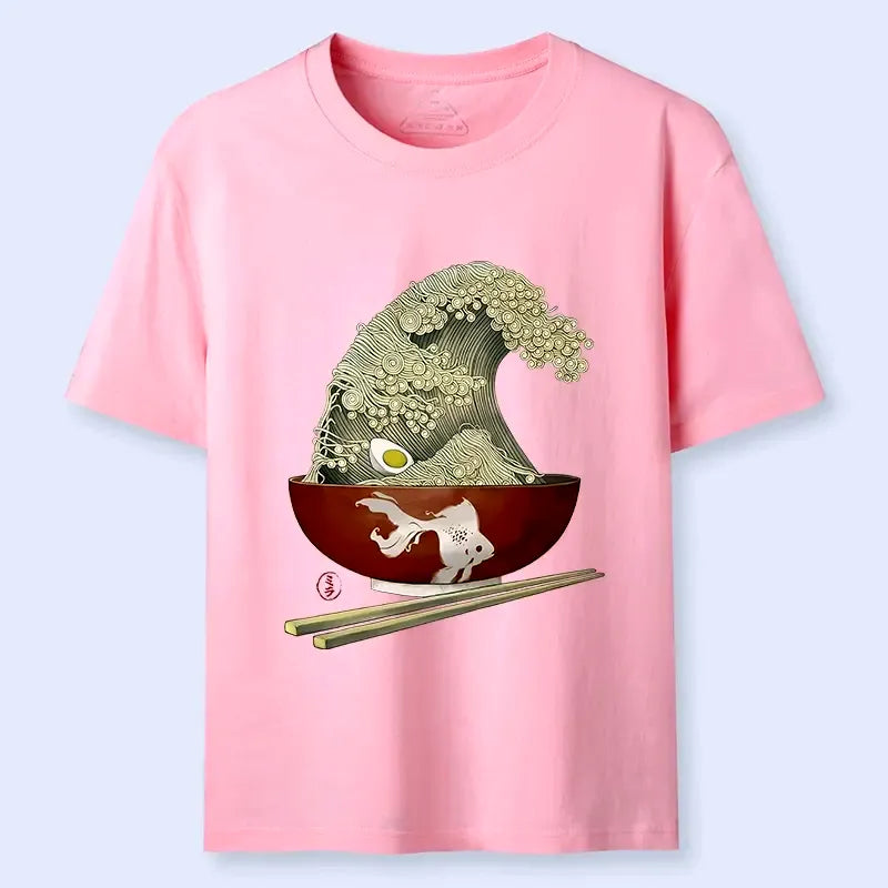 Kyoto-Lion Kanagawa Noodle Wave Food Art Classic T-Shirt