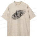 Kyoto-Lion Little Galaxy Cat Washed T-Shirt