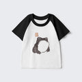 Kyoto-Lion Matsumoto Hoji Woodblock Print Frog Kids Raglan T-shirt