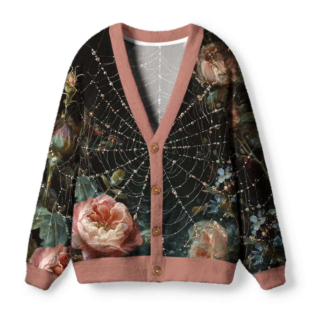 Kyoto-Lion The Spider’s Tapestry Ugly Cardigan Sweater