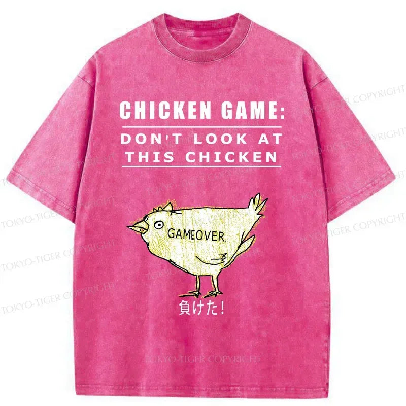 Kyoto-Lion Don't Watch The Chicken Game Washed T-Shirt
