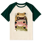 Colorful Frog Art Raglan T-shirt