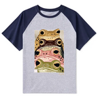 Colorful Frog Art Raglan T-shirt