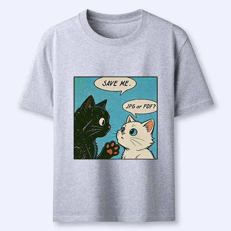 Kyoto-Lion Black White Cat Office Meme Classic T-Shirt