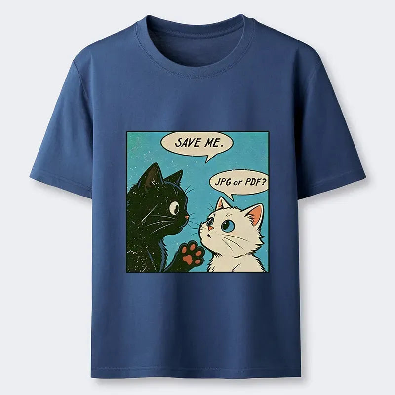Kyoto-Lion Black White Cat Office Meme Classic T-Shirt