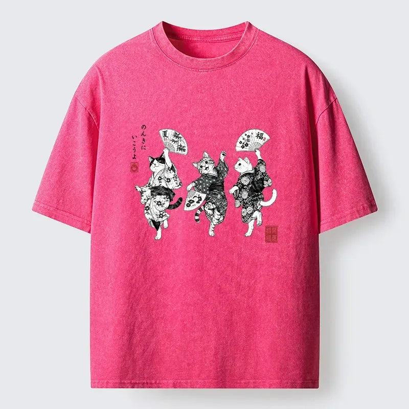 Unisex Cat Kimono T-Shirt