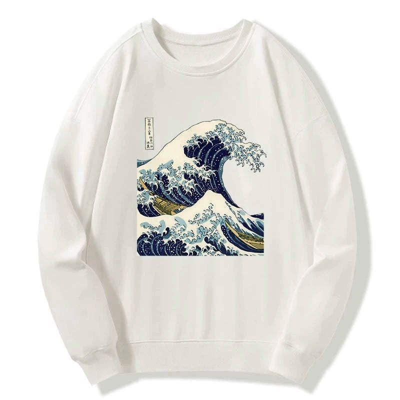 vintage ukiyo-e sweatshirt for daily wear
