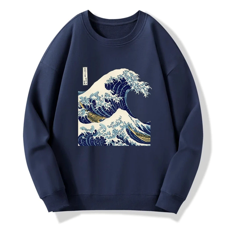 japanese woodblock print sweatshirt for men