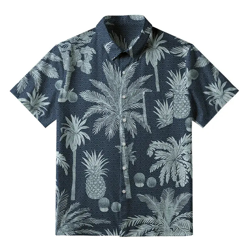 Japanese tropical button-up shirt for vacation
