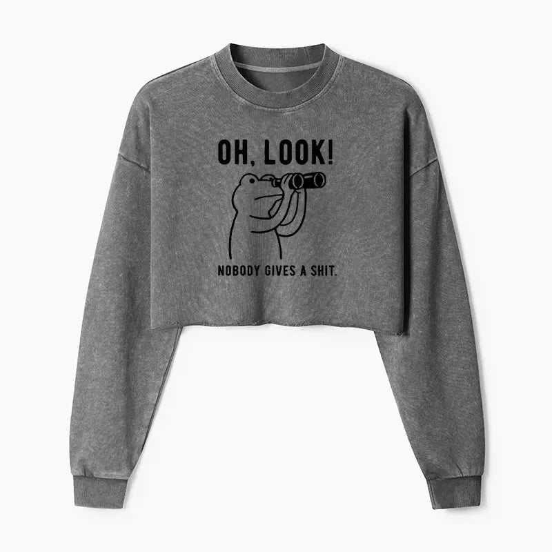 Washed Crop Sweatshirt on Sale