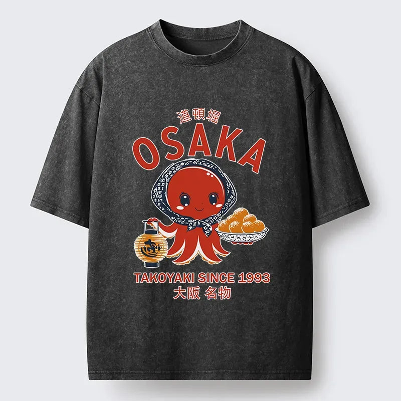 Japanese washed t-shirt for daily wear
