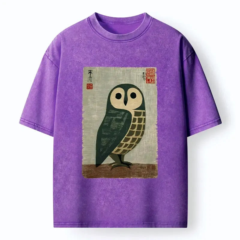 japanese owl t-shirt for men