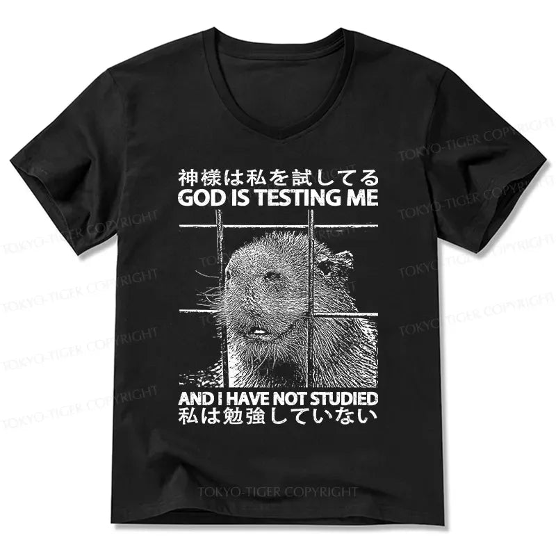 Japanese Traditional V-Neck T-Shirt for Daily Wear