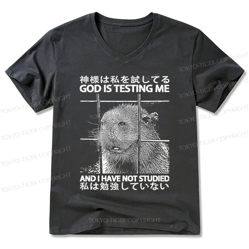 Japanese Traditional V-Neck T-Shirt for Daily Wear