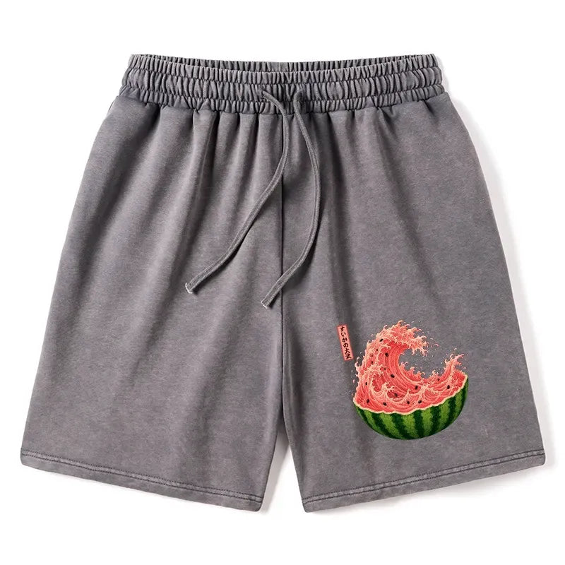 Kyoto lion watermelon art shorts