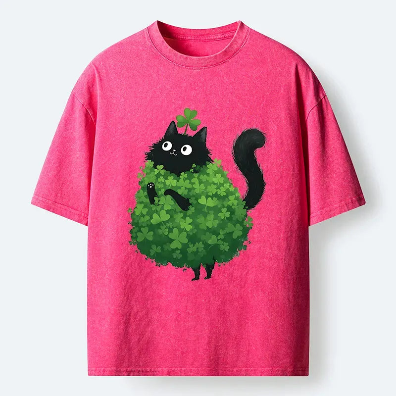 St. Patrick's Day Cat Washed Tee