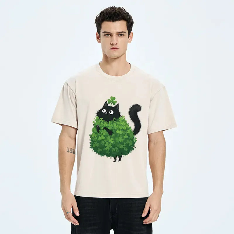 St. Patrick's Day Cat Washed Tee