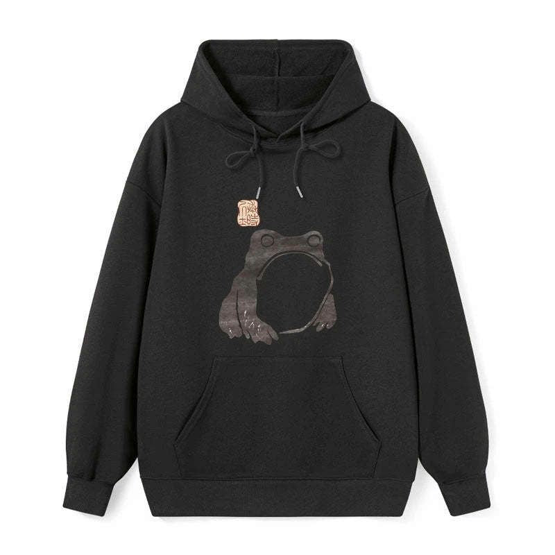 Japanese woodblock print frog hoodie