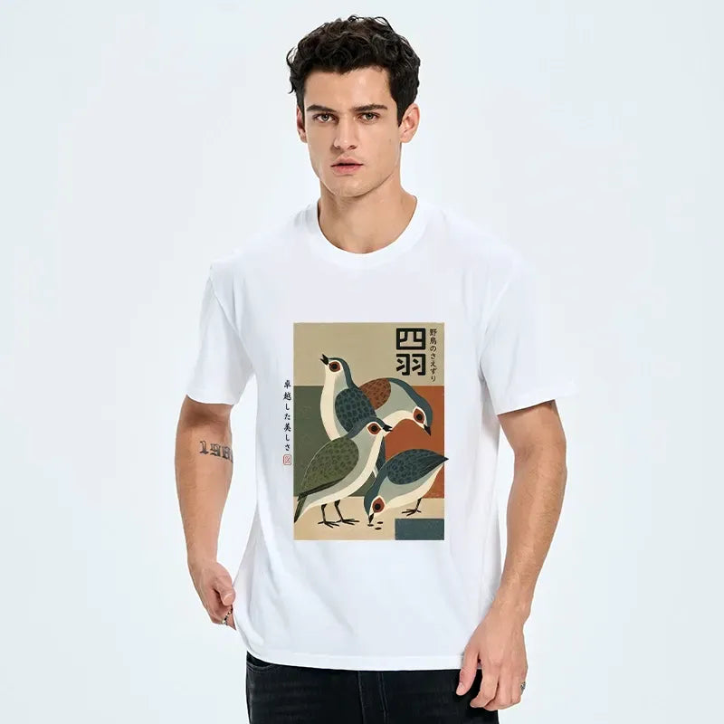 Four Birds Ukiyo-e T-Shirt Unisex Fit