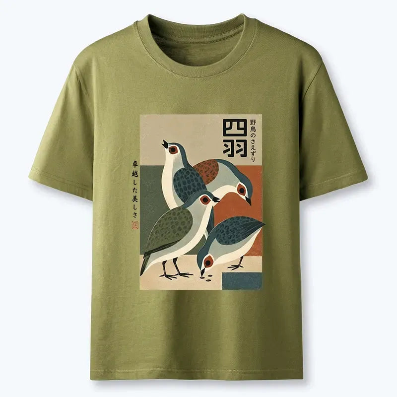 Four Birds Ukiyo-e T-Shirt Unisex Fit