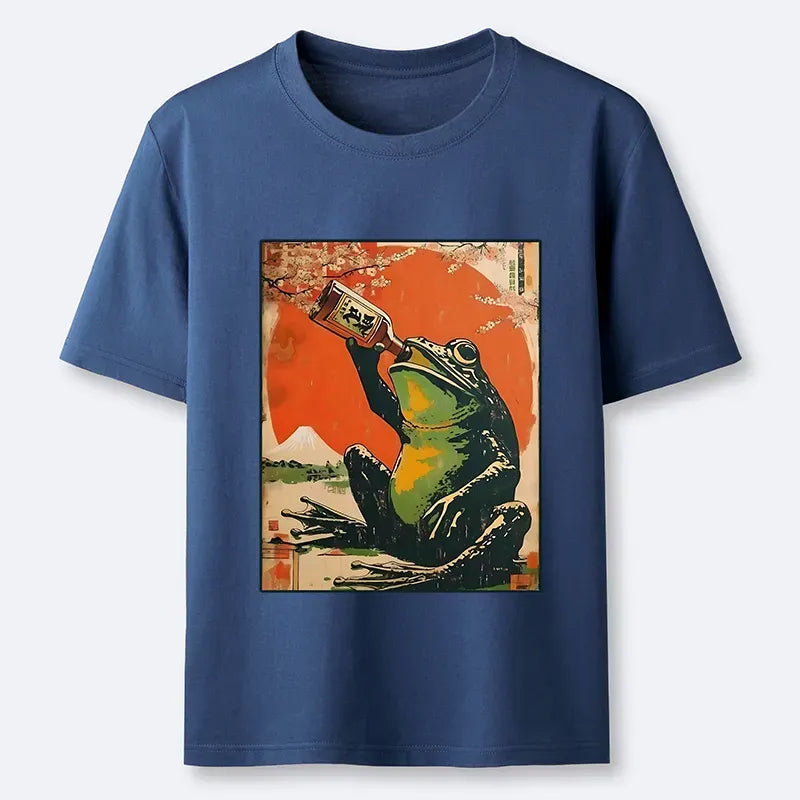Kyoto-Lion Frog Drinking Beer Classic T-Shirt