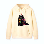 Cat Hoodie with Christmas Lights for Streetwear