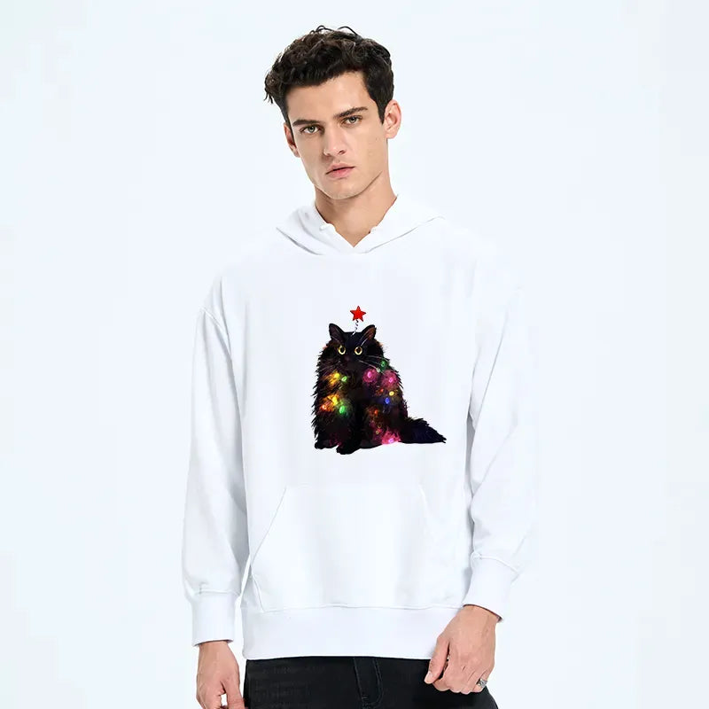 Japanese Cat Christmas Hoodie for Gift Idea