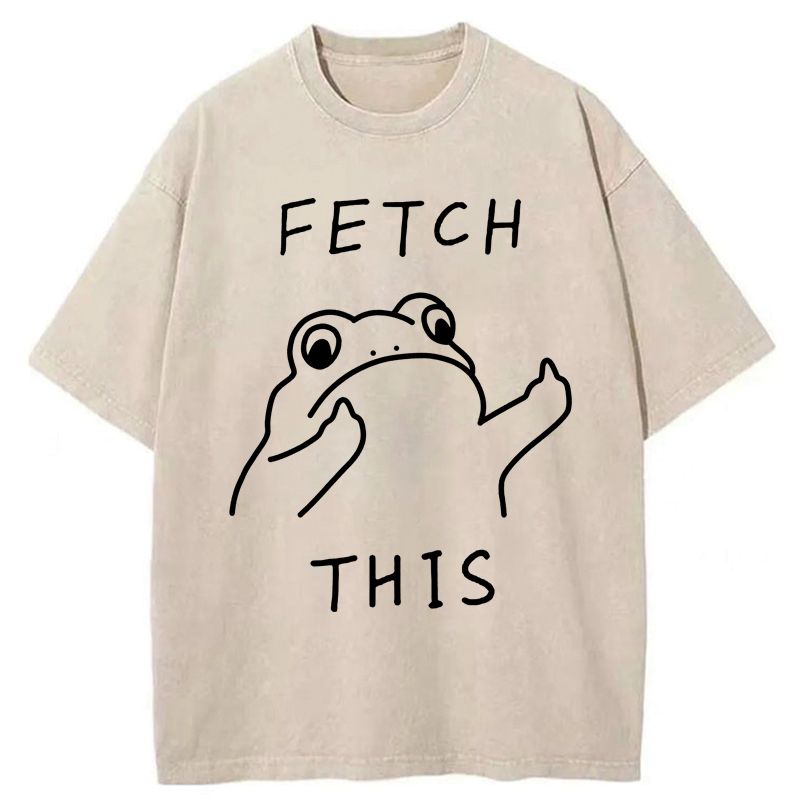 Kyoto-Lion Fetch This Frog Washed T-Shirt