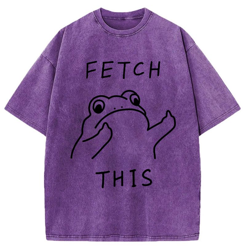 Kyoto-Lion Fetch This Frog Washed T-Shirt